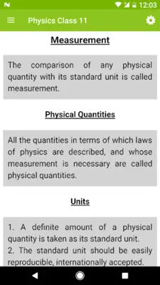 Class 11 Physics Notes android App screenshot 1