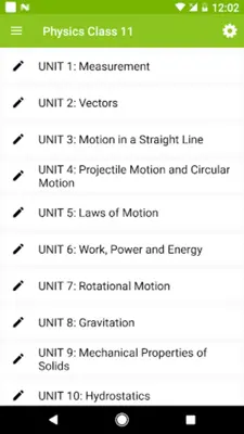 Class 11 Physics Notes android App screenshot 2